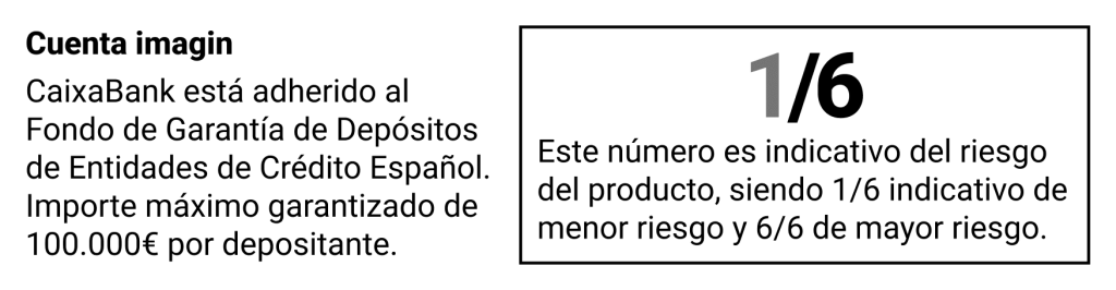 Indicador de riesgo de imagin (CaixaBank)